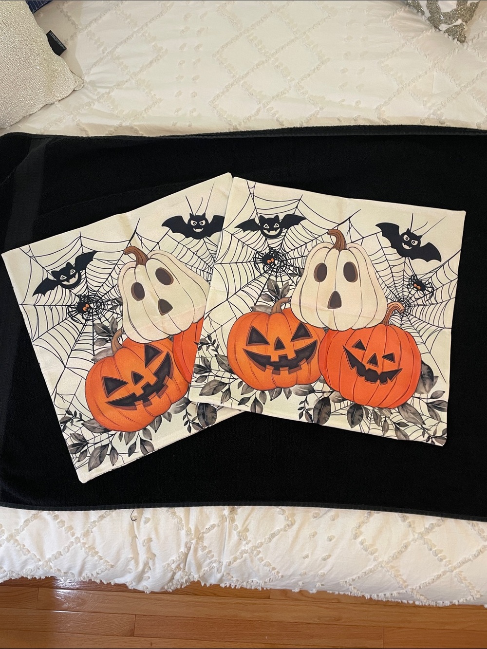 Halloween Pumpkin & Ghost pillow covers indoor outdoor nwot